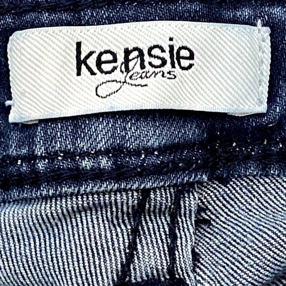 Kensie Jeans High Rise Cut-Off Bermuda Stretch Denim Blue Jean Shorts Size 4/27 - Picture 6 of 7